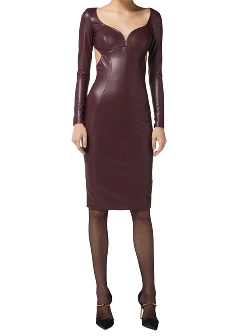 Abito Elisabetta Franchi donna AB79557E2EA4 Bordeaux elasticizzato Cut out ELISABETTA FRANCHI | Abiti | AB79557E2EA4